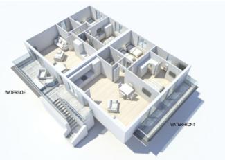 Waterside apartment floor plan